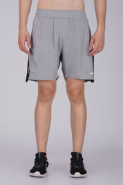 NS Panel Gray Mens Sports Shorts
