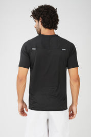 Panel Black Sports T shirt for Men