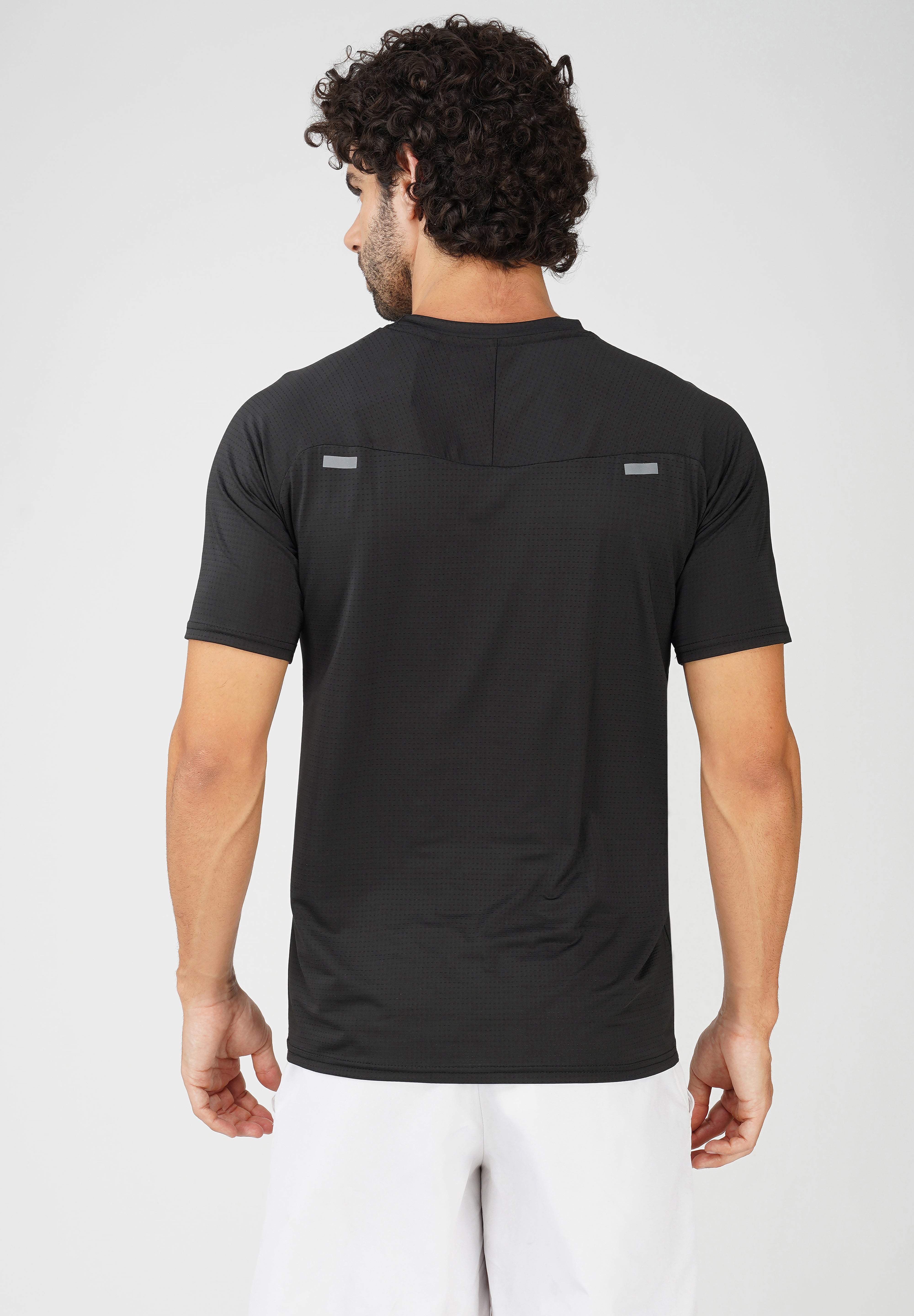 Panel Black Sports T shirt for Men