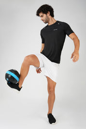 Panel Black Sports T shirt for Men