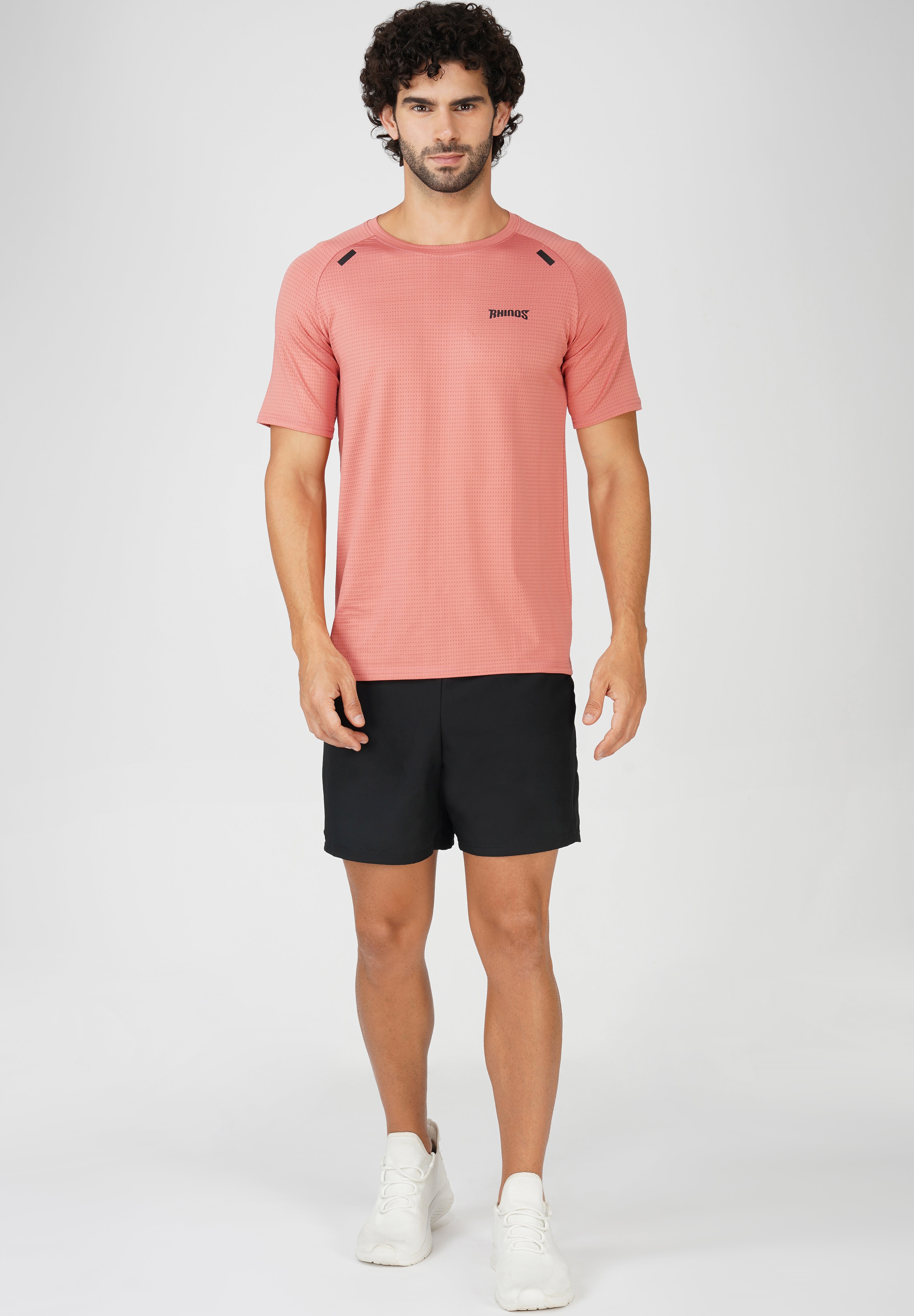 Panel Rustic Pink Sports T shirt for men