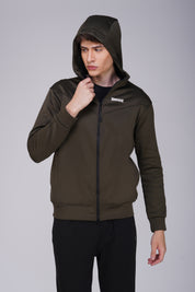 Hoodie Jacket Olive Green