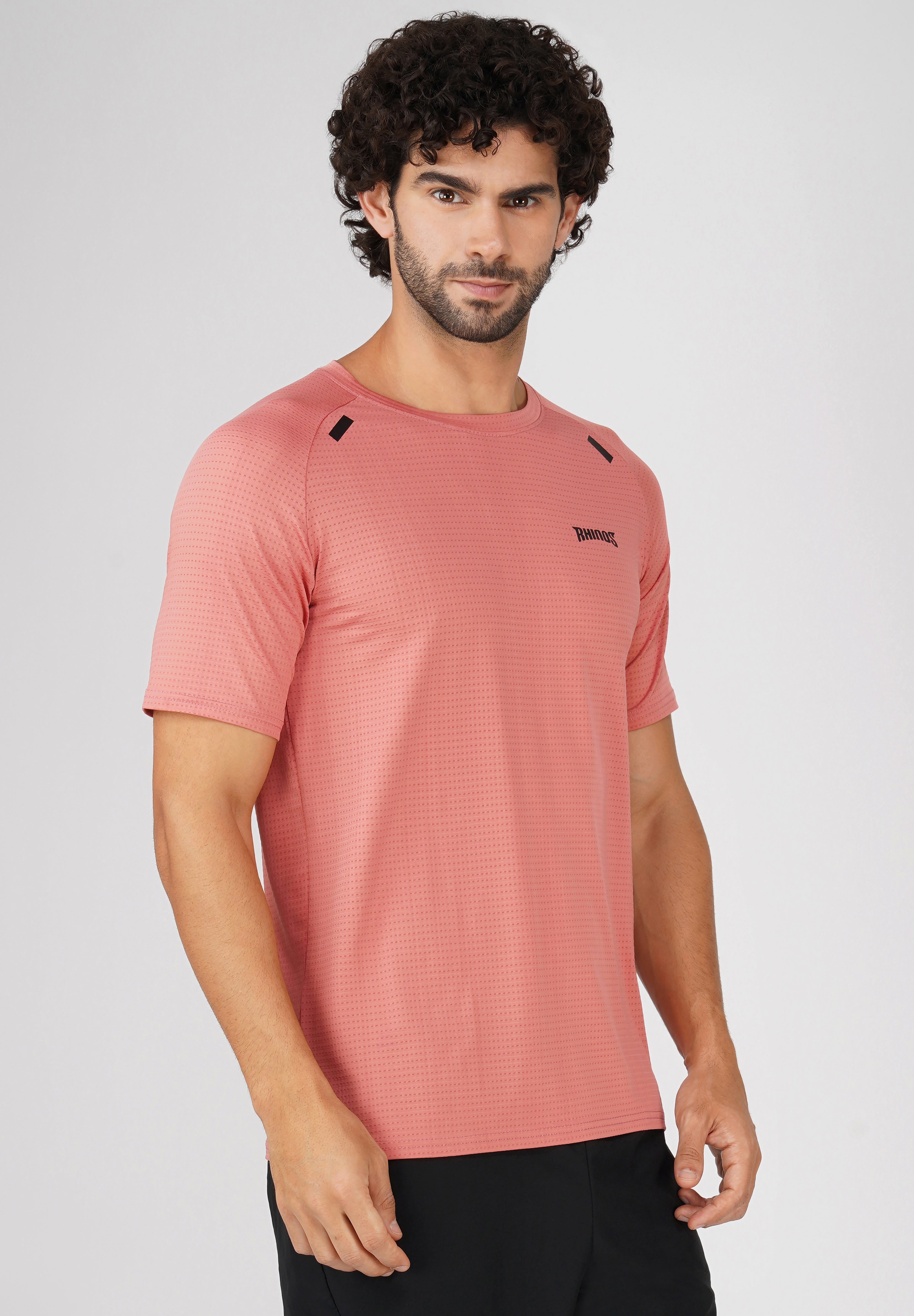 Panel Rustic Pink Sports T shirt for men