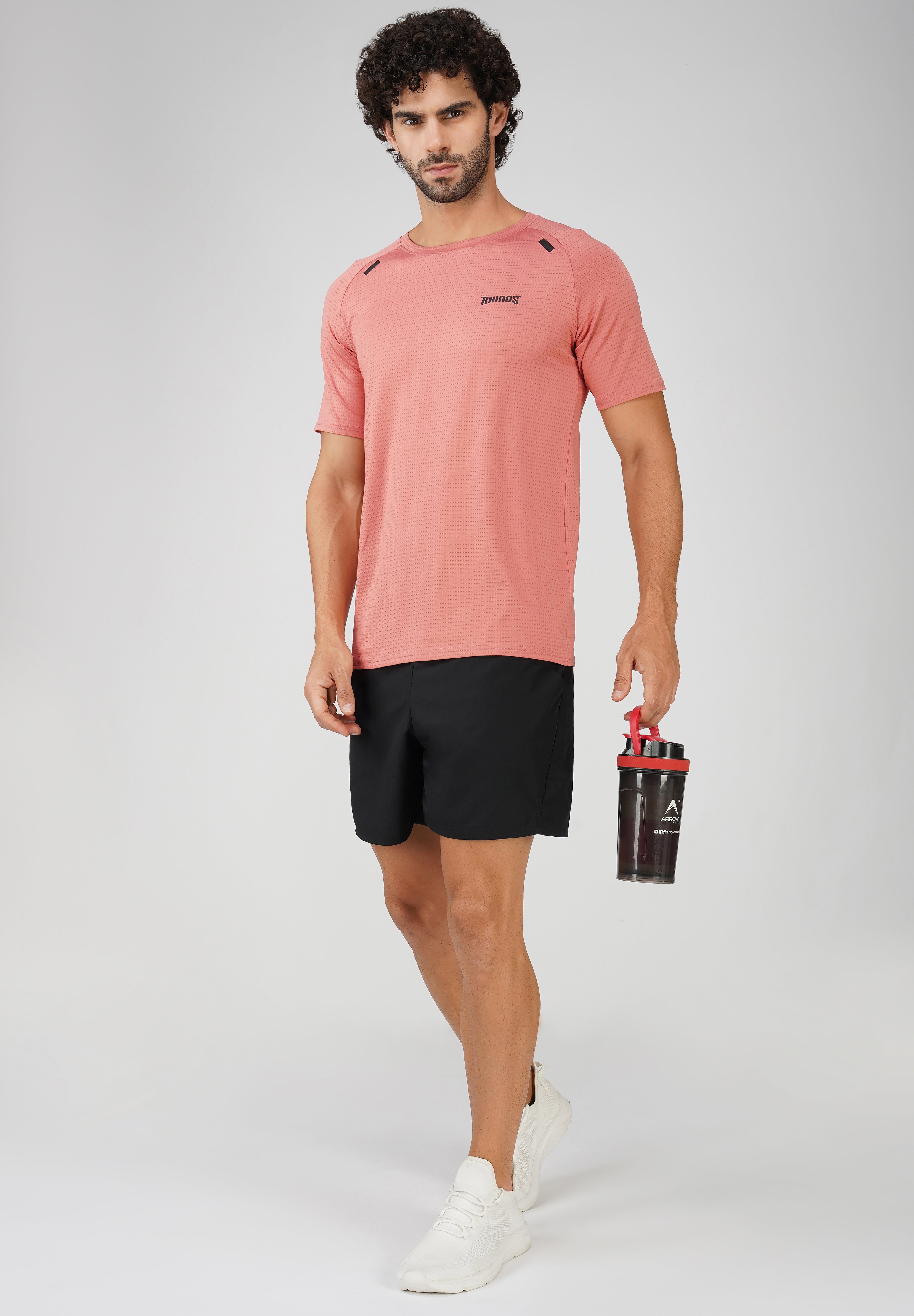 Panel Rustic Pink Sports T shirt for men