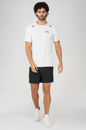 Panel White sports t shirt for men