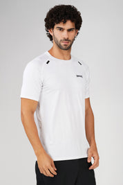 Panel White sports t shirt for men