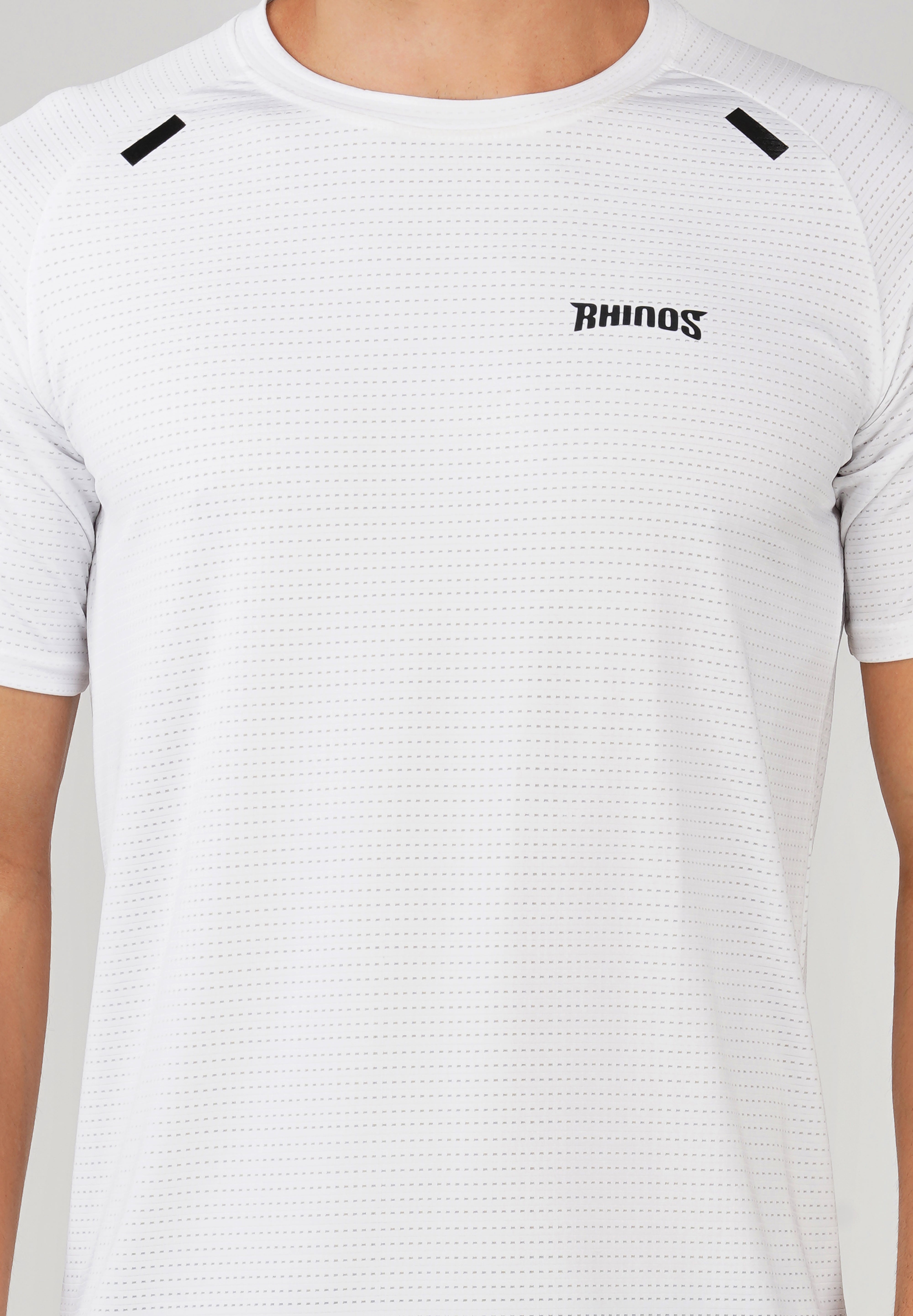 Panel White sports t shirt for men