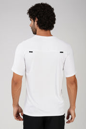 Panel White sports t shirt for men