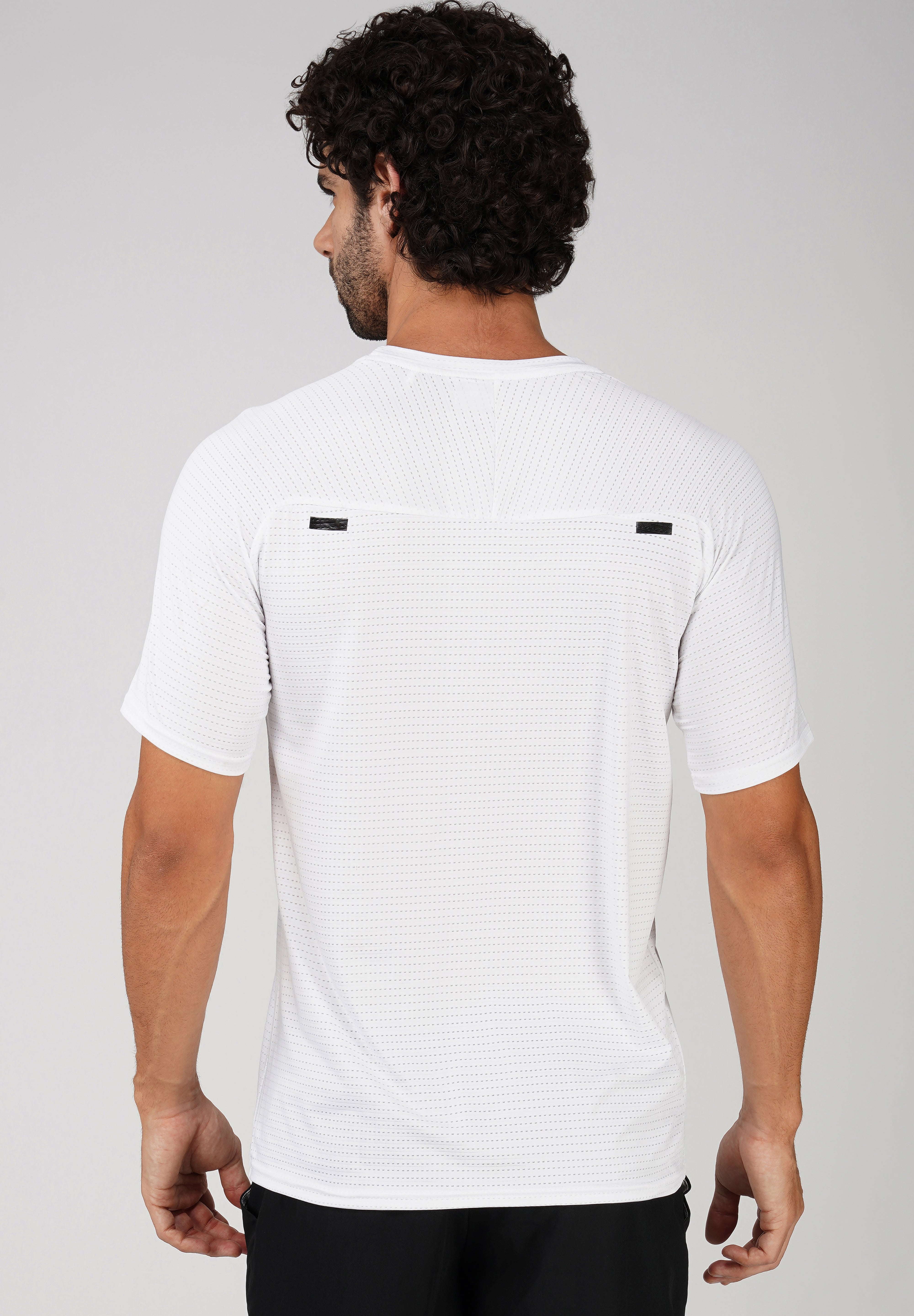 Panel White sports t shirt for men