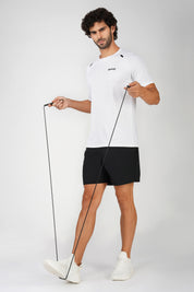 Panel White sports t shirt for men