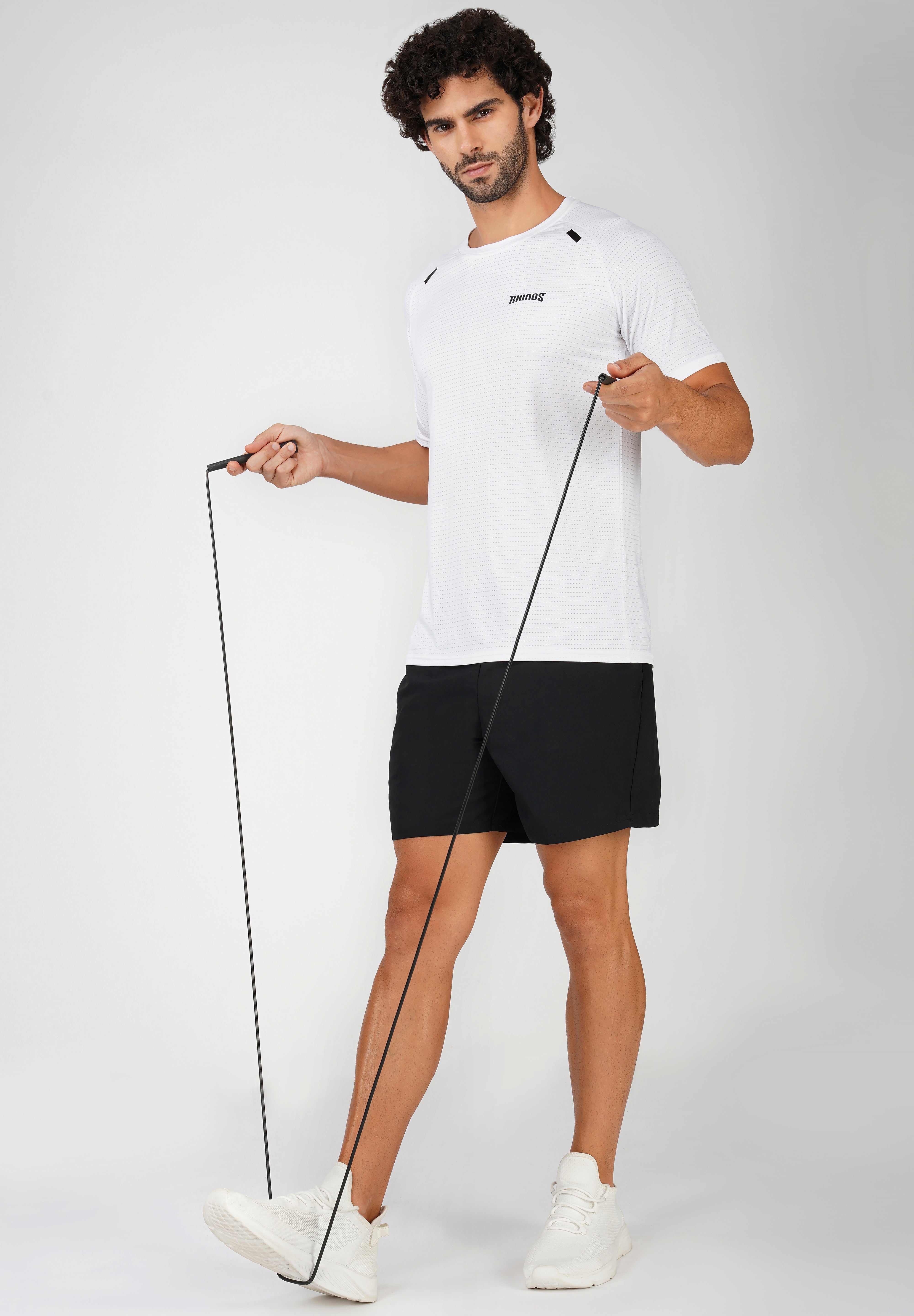 Panel White sports t shirt for men