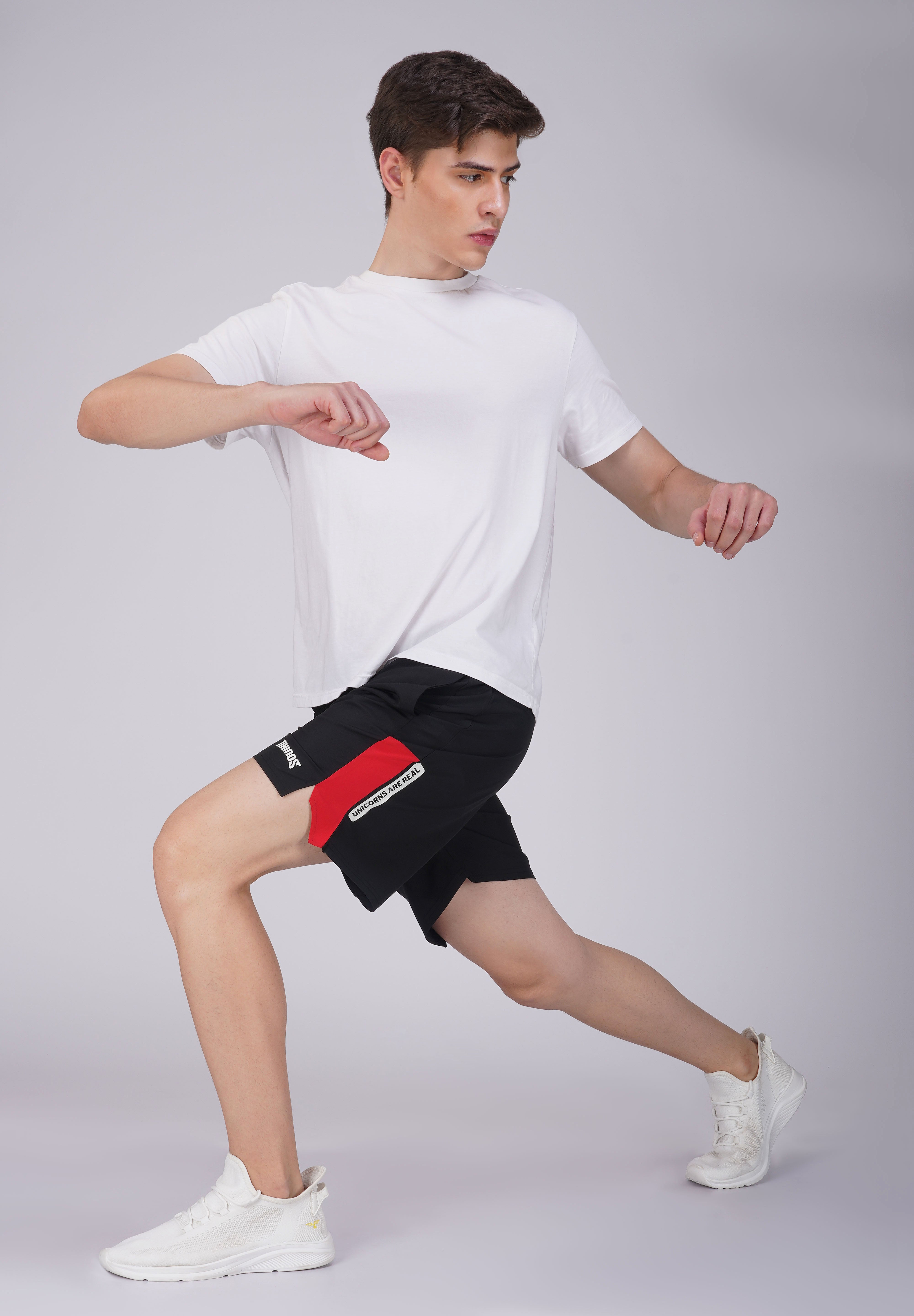 Ns Panel Black Mens Sports Shorts