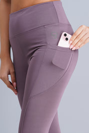 Rhinos All Day Ankle-Length D-Pocket Leggings: Lavender
