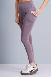 Rhinos All Day Ankle-Length D-Pocket Leggings: Lavender