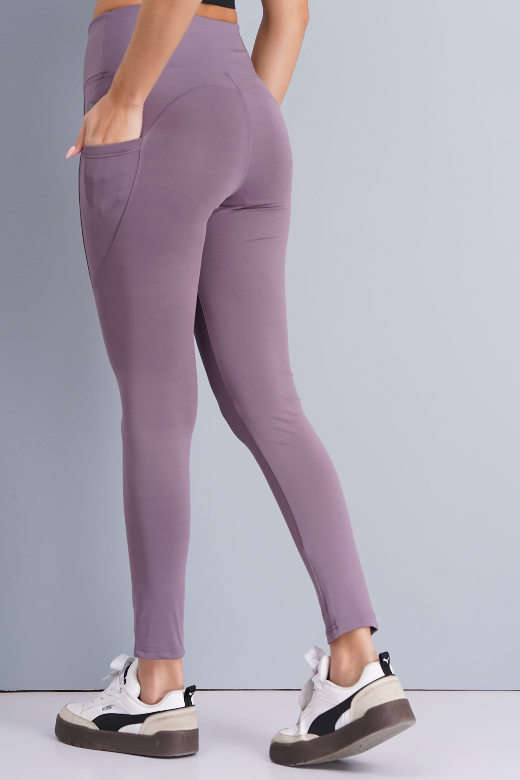 Rhinos All Day Ankle-Length D-Pocket Leggings: Lavender