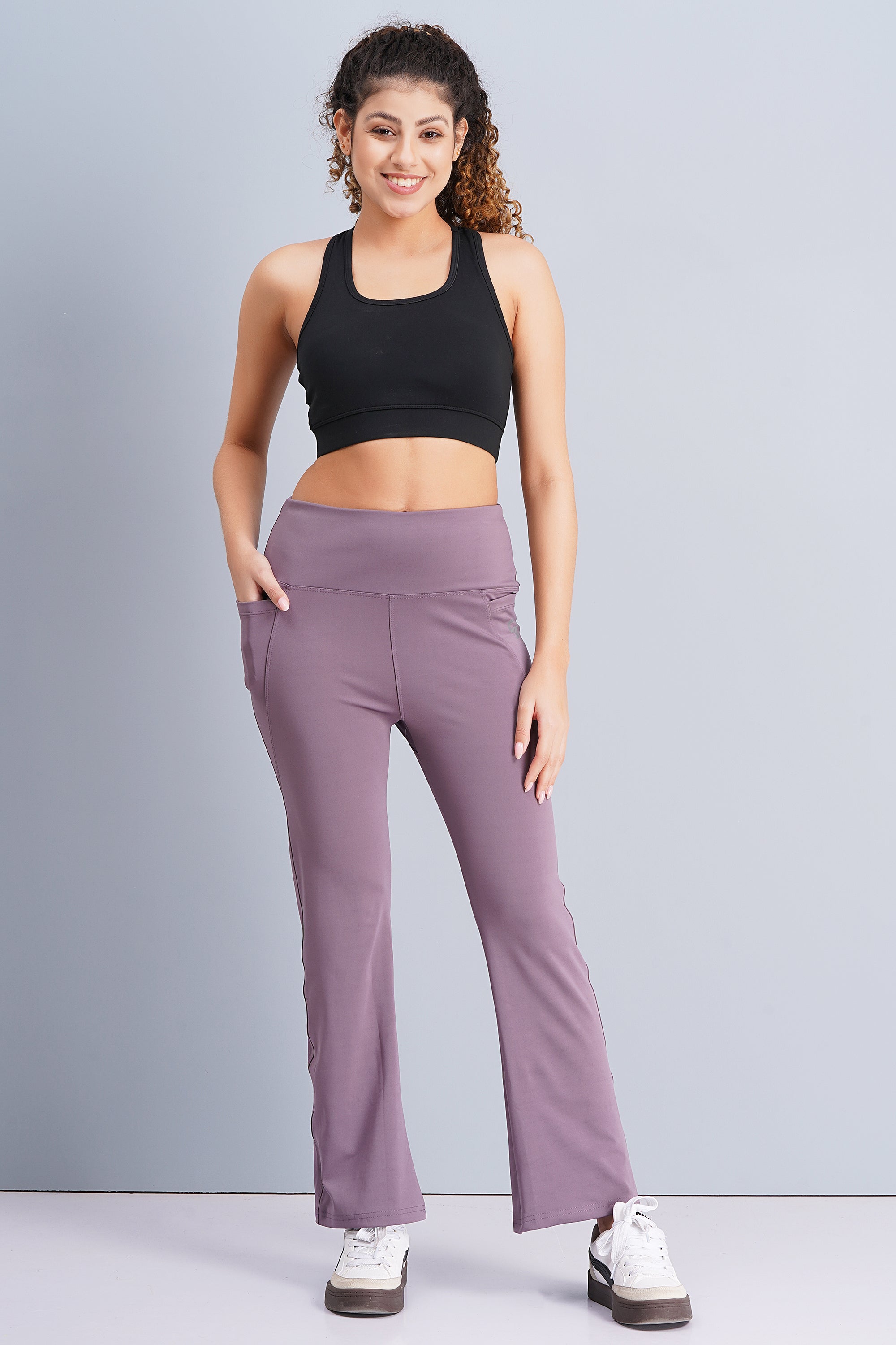 Rhinos TrendyTwirl Flare Pants: Lavender