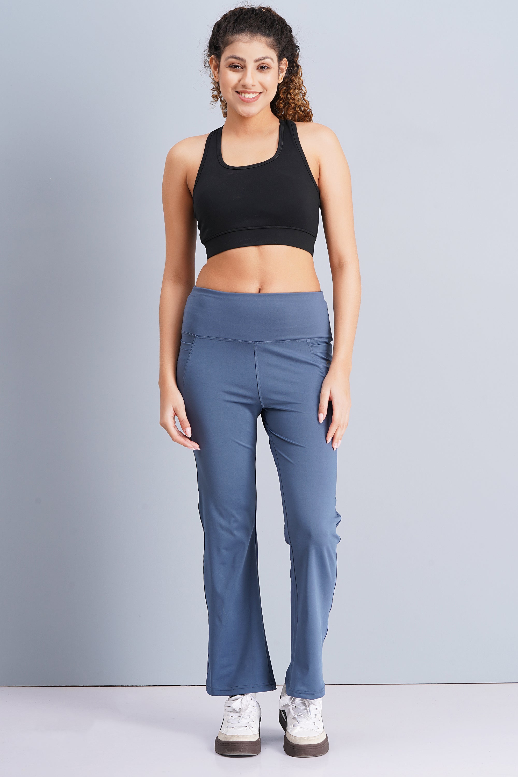 Rhinos TrendyTwirl Flare Pants: Still Blue