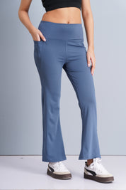 Rhinos TrendyTwirl Flare Pants: Still Blue