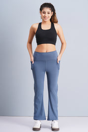 Rhinos TrendyTwirl Flare Pants: Still Blue