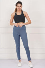 Rhinos All Day Ankle-Length D-Pocket Leggings: Still Blue