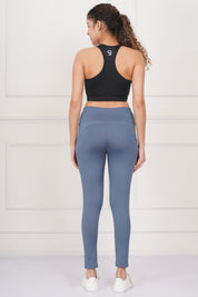 Rhinos All Day Ankle-Length D-Pocket Leggings: Still Blue