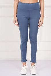 Rhinos All Day Ankle-Length D-Pocket Leggings: Still Blue