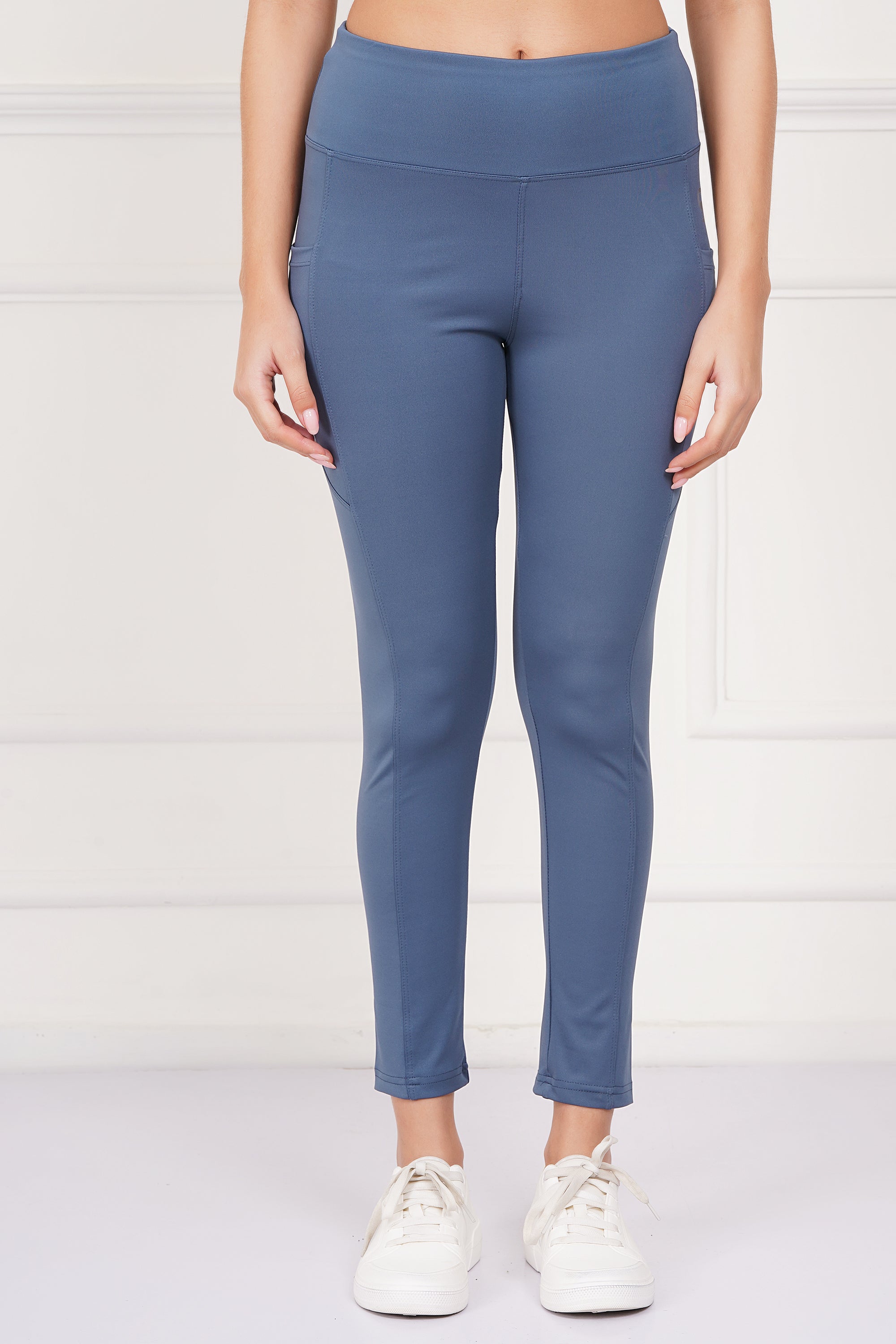 Rhinos All Day Ankle-Length D-Pocket Leggings: Still Blue