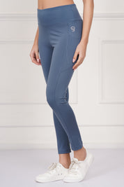 Rhinos All Day Ankle-Length D-Pocket Leggings: Still Blue