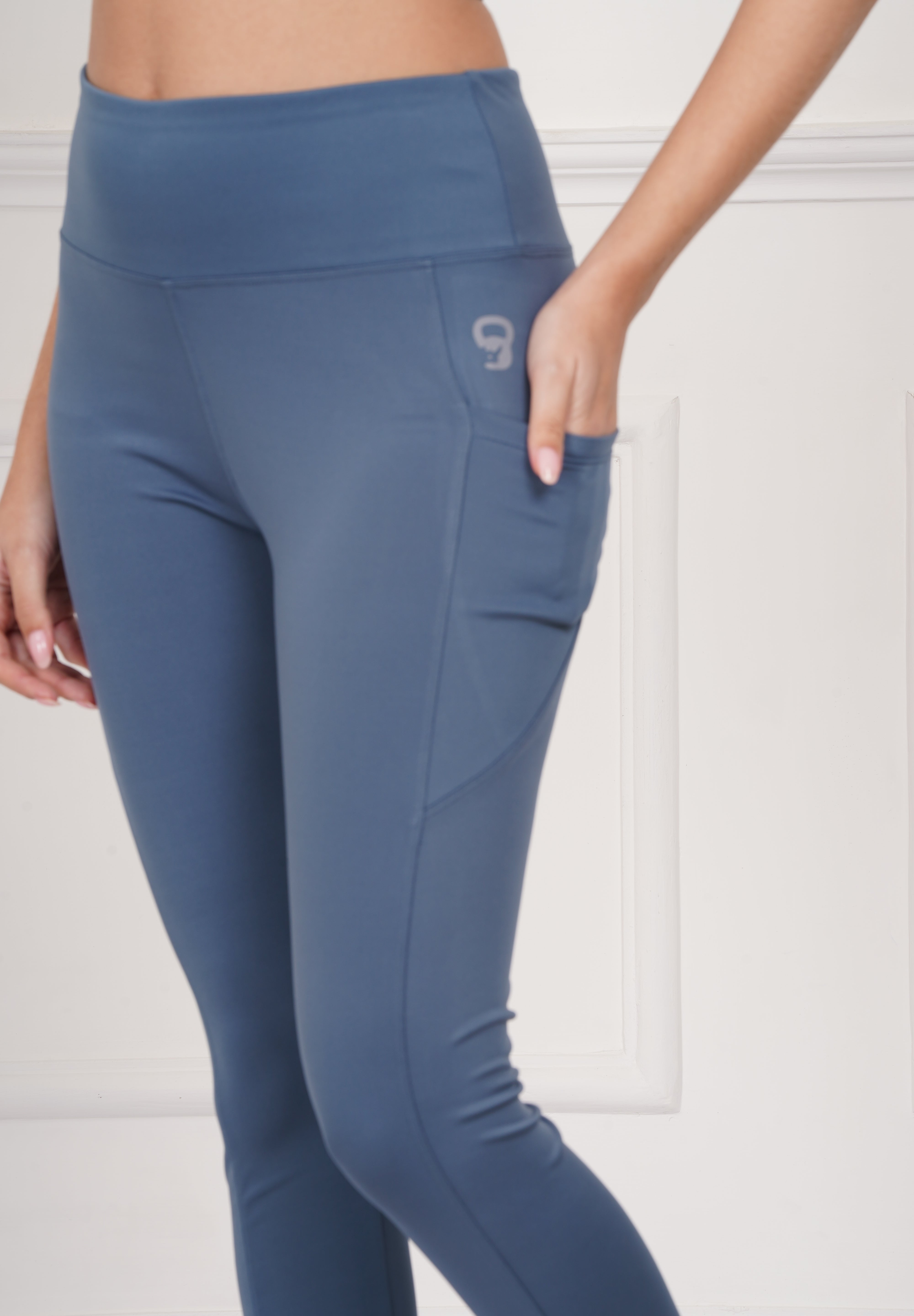 Rhinos All Day Ankle-Length D-Pocket Leggings: Still Blue