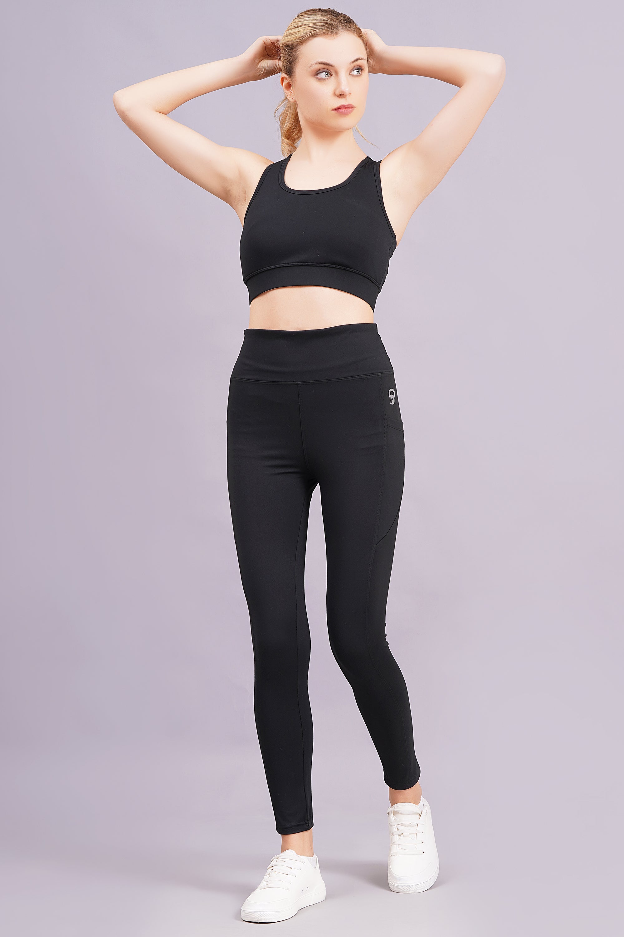 Sports Bra & Leggings Co-Ord Set-Black