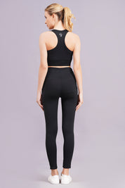 Sports Bra & Leggings Co-Ord Set-Black