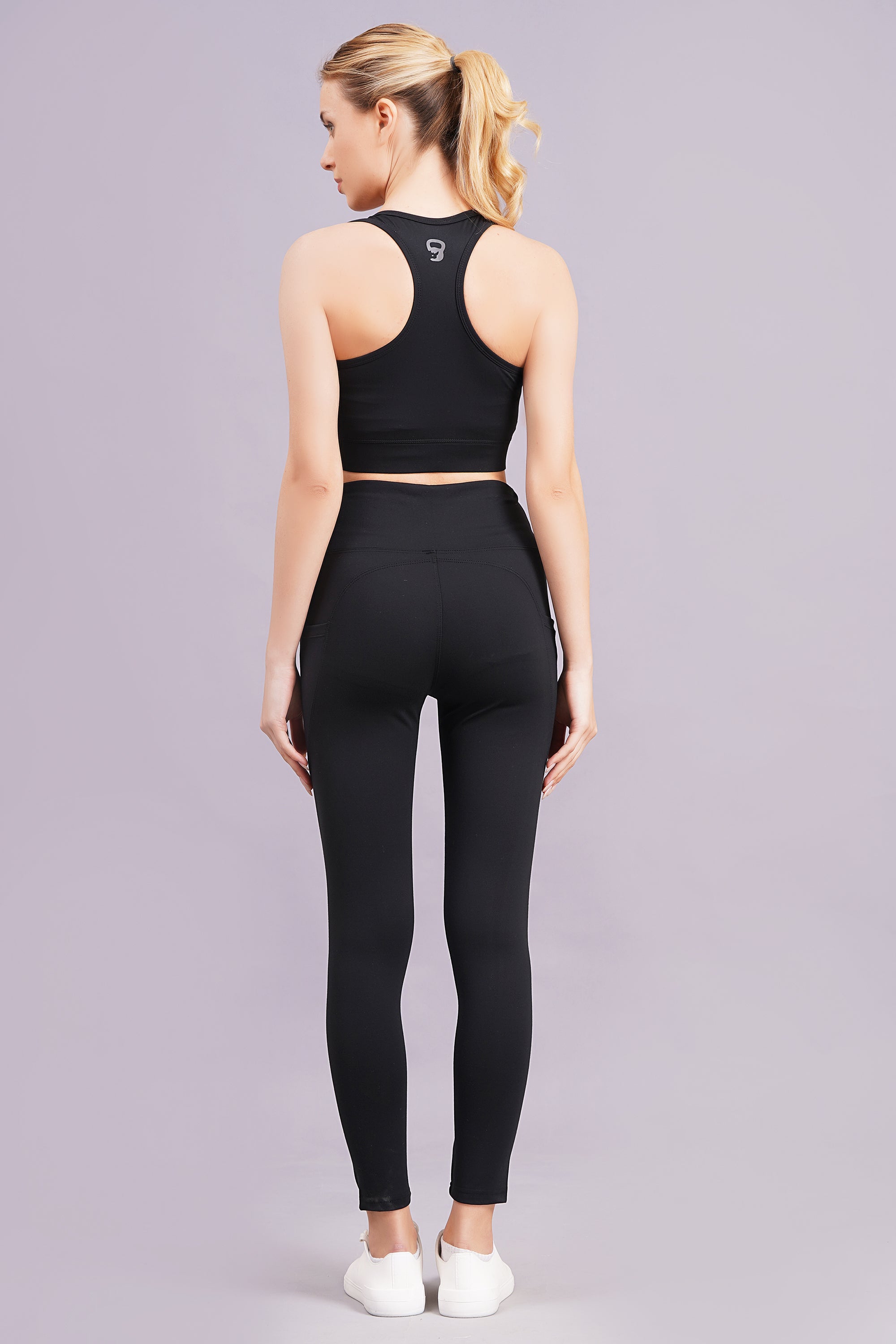 Sports Bra & Leggings Co-Ord Set-Black