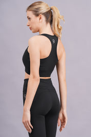 Sports Bra & Leggings Co-Ord Set-Black