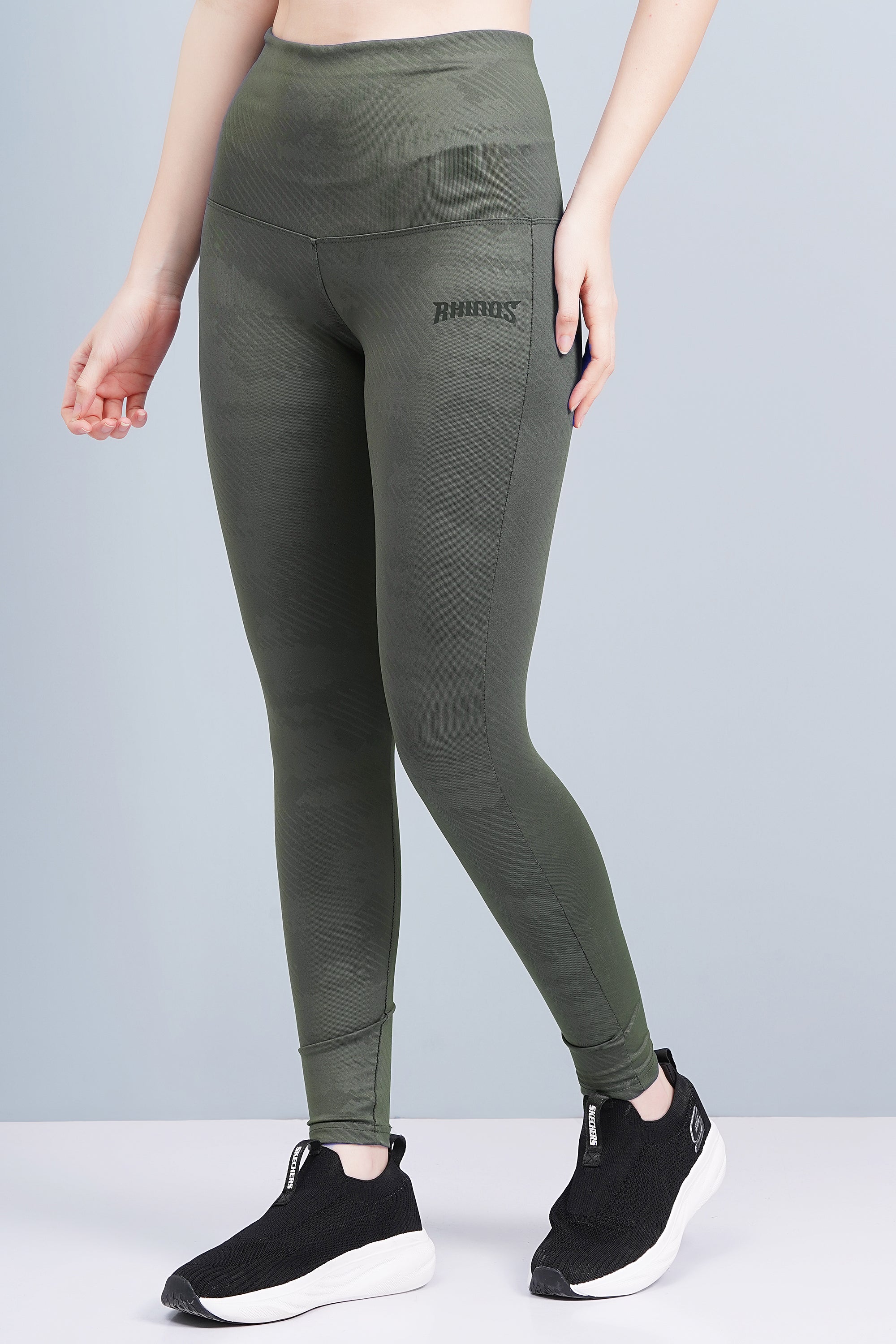 Rhinos Slim Fit CAMO LEGGINGS: Green