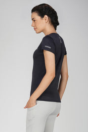 Jaquard Sports T-shirt for women - Black